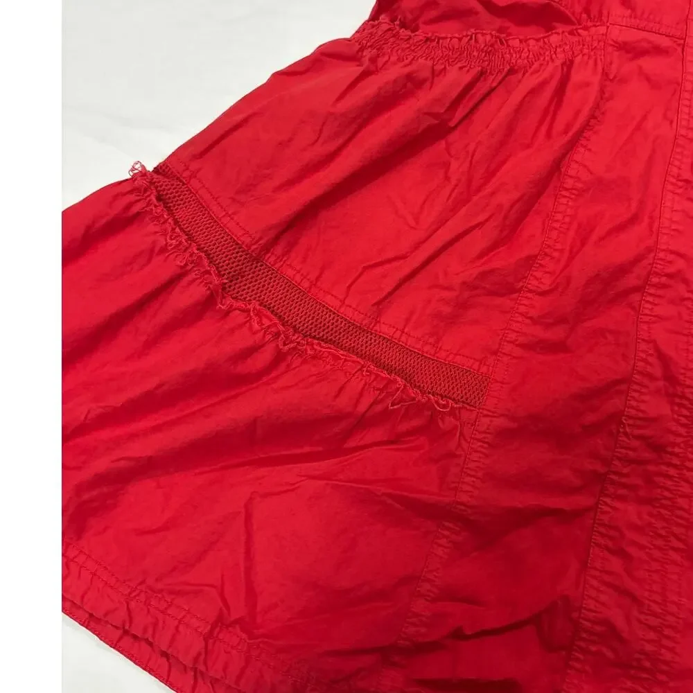Daily Practice Anthropologie Womens Medium Red Trek Utility Mini Dress Pockets - Picture 5 of 11